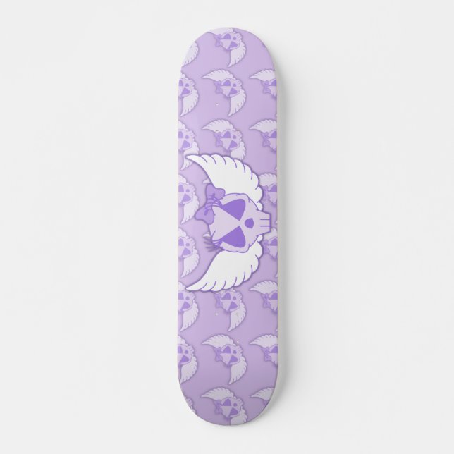 Purple Skull With Wings Skateboard (Front)