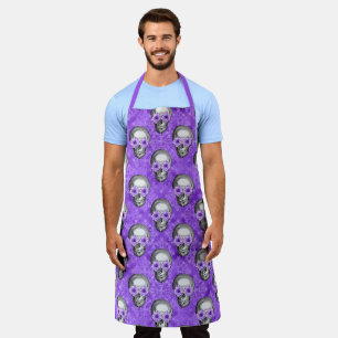 Purple Skulls and Sunflower Series Design 12 Apron