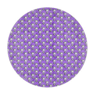 Purple Skulls and Sunflower Series Design 12 Cutting Board
