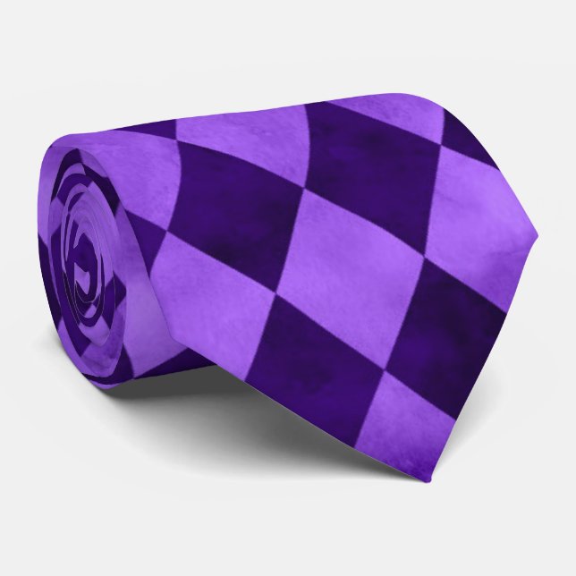 Purple Skulls and Sunflower Series Design 13  Tie (Rolled)