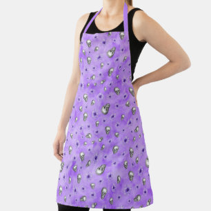 Purple Skulls and Sunflower Series Design 4 Apron