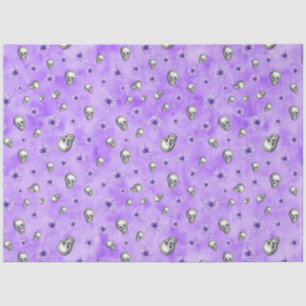 Purple Skulls and Sunflower Series Design 4 Tissue Paper