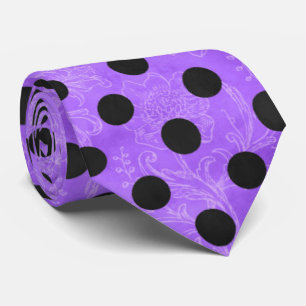 Purple Skulls and Sunflower Series Design 7  Tie