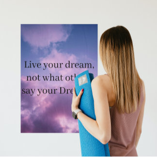 Purple sky clouds poster