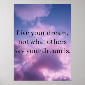 Purple sky coulds v2 poster