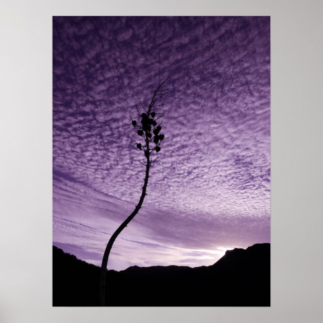 Purple Sky Landscape Poster (Front)