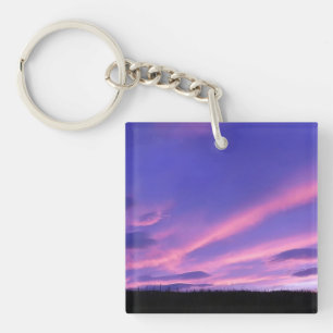 Purple Sky Sunset Key Ring