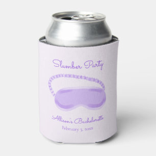 Purple Sleep Mask Bachelorette Slumber Party Can Cooler