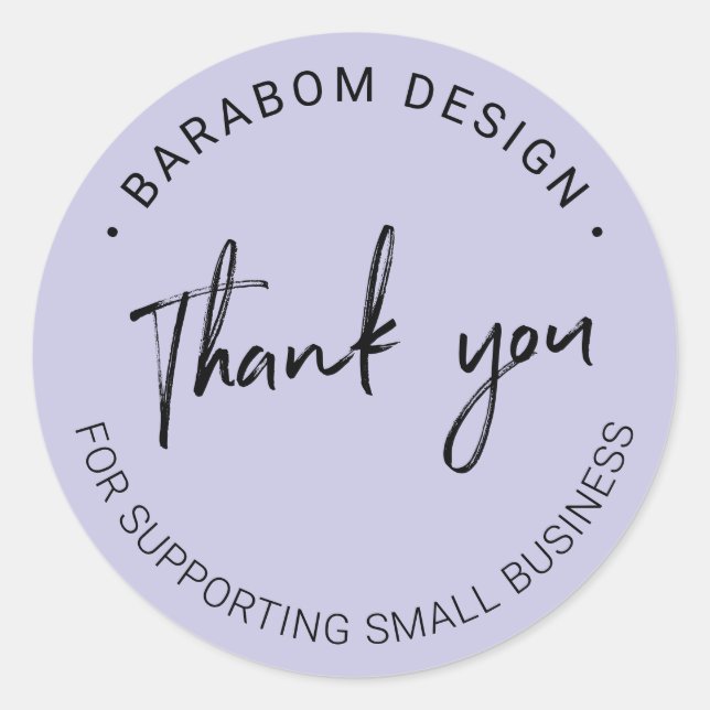 Purple | Small Business Thank you package sticker (Front)