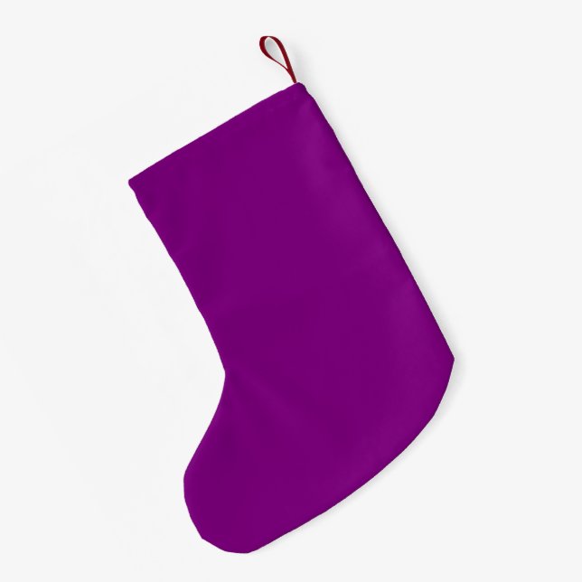 Purple Small Christmas Stocking (Back (Hanging))