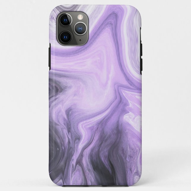 Purple Smoke Modern Abstract Case-Mate iPhone Case (Back)