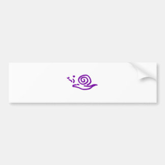 Purple Snail Passing Through Bumper Sticker