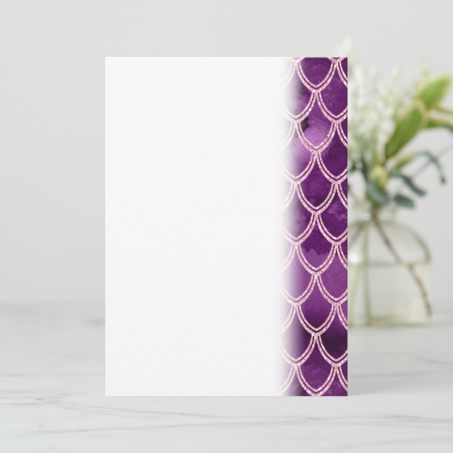 Purple Snake Serpent Reptile Pattern Save The Date (Standing Front)