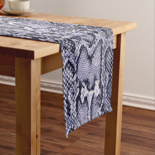 Purple Snake Skin Animal Print Short Table Runner