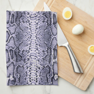 Purple Snake Skin Animal Print Tea Towel