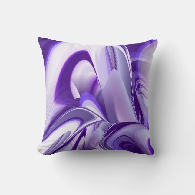Purple Snow Dream , Abstract Fantasy Rainbow-Art Cushion (Front)