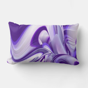 Purple Snow Dream , Abstract Fantasy Rainbow-Art Lumbar Cushion