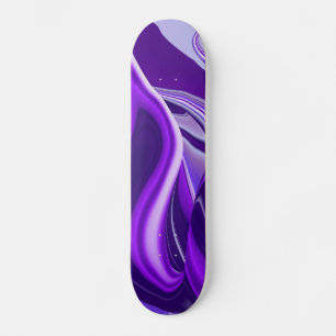 Purple Snow Dream , Abstract Fantasy Rainbow-Art Skateboard