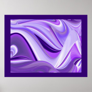 Purple Snow Dreams, Abstract Fantasy Rainbow Art Poster