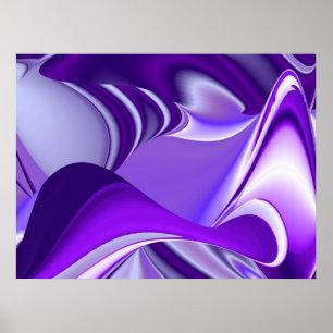 Purple Snow Dreams, Abstract Fantasy Rainbow Art Poster