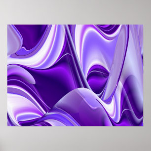 Purple Snow Dreams, Abstract Fantasy Rainbow Art Poster