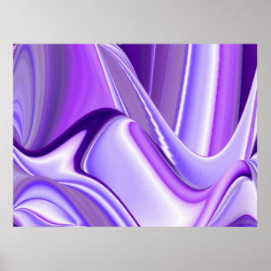 Purple Snow Dreams, Abstract Fantasy Rainbow Art Poster