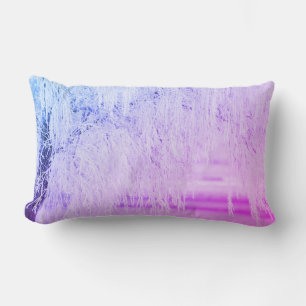 Purple Snow scene bling Lumbar Cushion