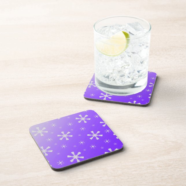 Purple Snowflake Coasters (Right Side)