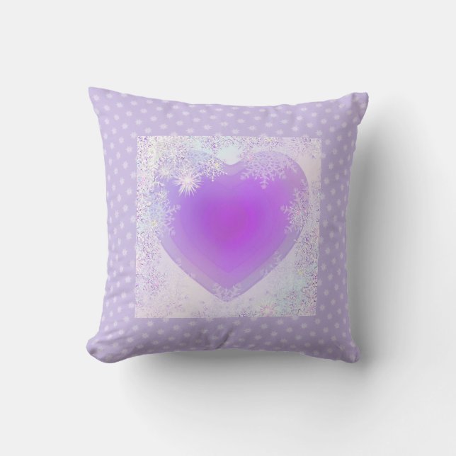 Purple snowflake cushion (Front)