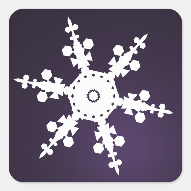 purple snowflake envelope seal (Front)