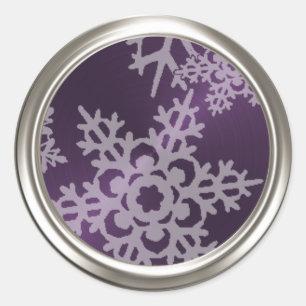 Purple Snowflake Envelope Seal