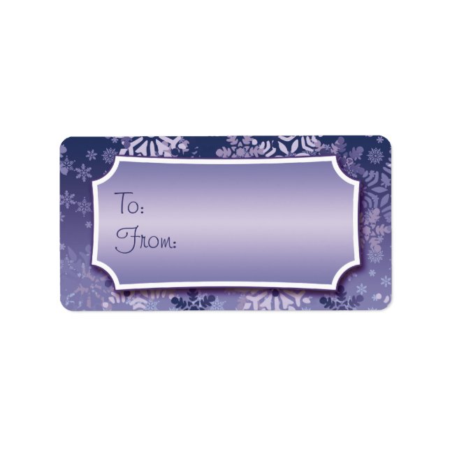 Purple Snowflake Gift Tag (Front)