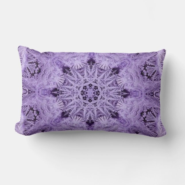 Purple Snowflake Lumbar Cushion (Front)