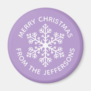 Purple Snowflake Magnet