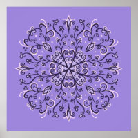 Purple Snowflake Mandala - Elegant Winter Ornament