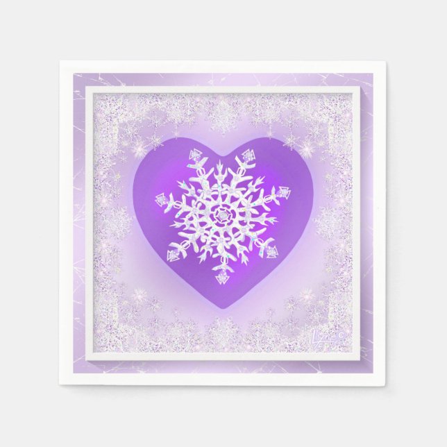 Purple snowflake napkin (Front)