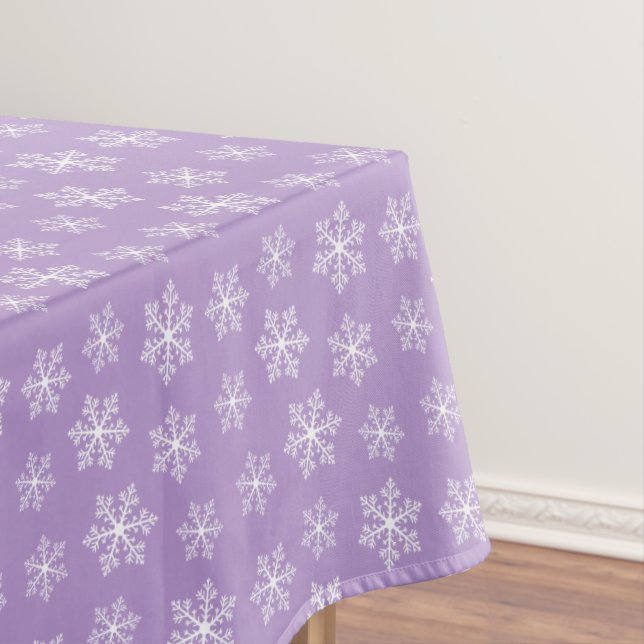 Purple Snowflake Tablecloth (In Situ)
