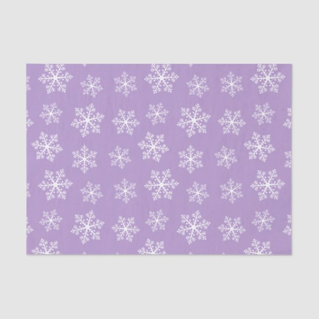Purple Snowflake Tissue Paper (Front)
