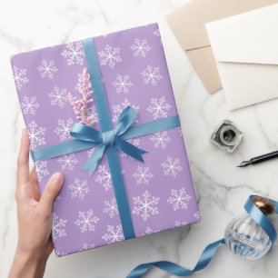 Purple Snowflake Wrapping Paper