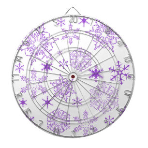 purple snowflakes dartboard