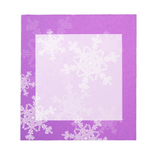 Purple Snowflakes Notepad