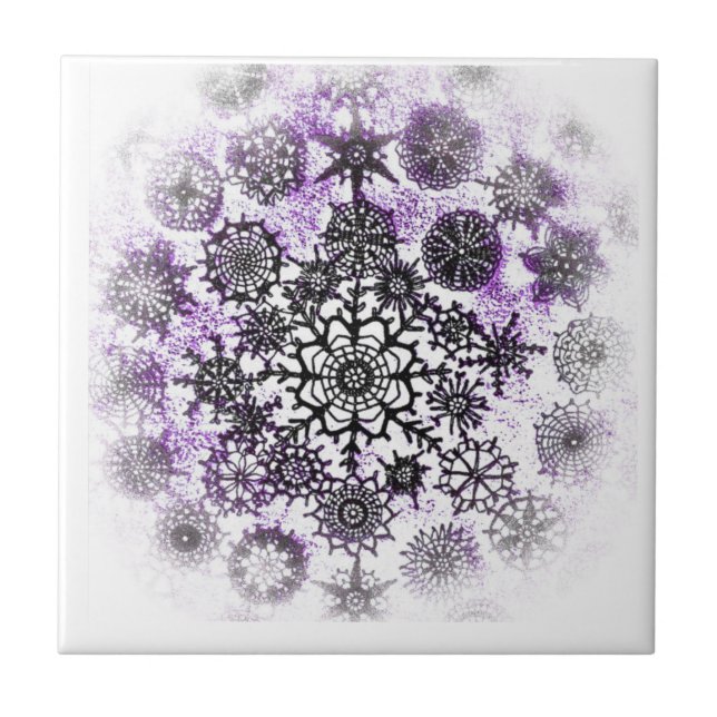 Purple Snowflakes TIle (Front)