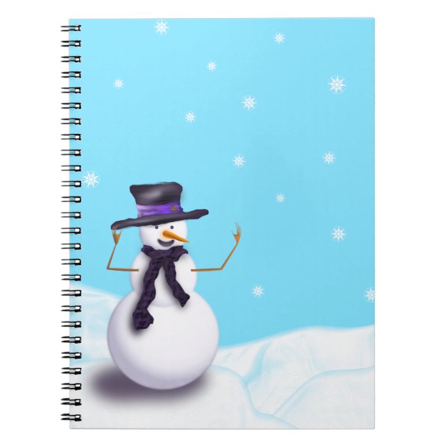 Purple Snowman Notebook (Front)