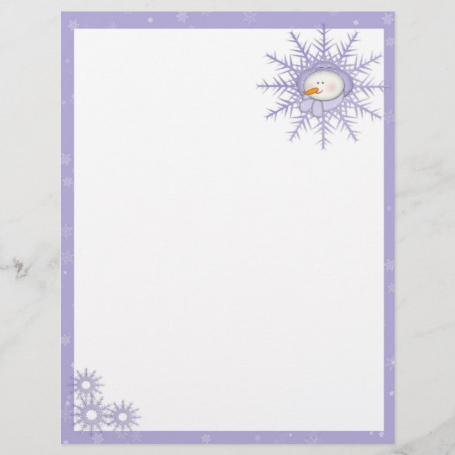 Purple Snowman Snowflakes (Front)