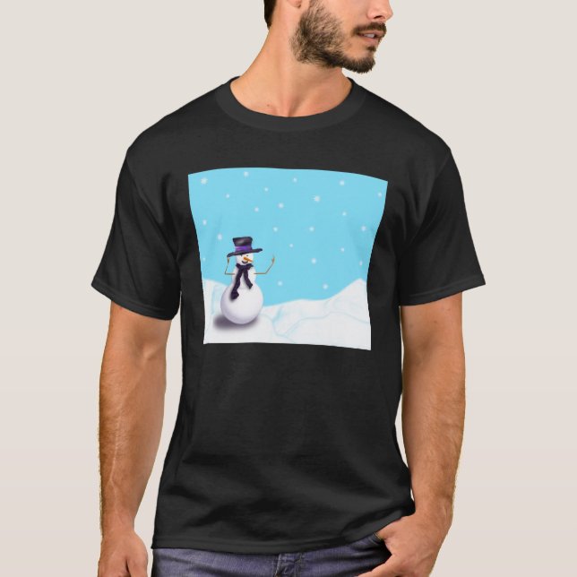 Purple Snowman T-Shirt (Front)