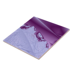 Purple Snowy Mountain Trivet Tile
