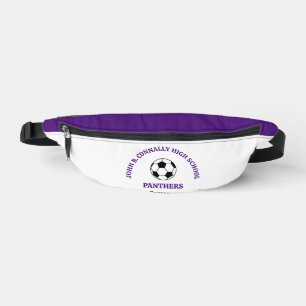 Purple Soccer Player Personalised Team Bum Bags