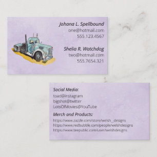Purple Social introduction calling card-semi Business Card