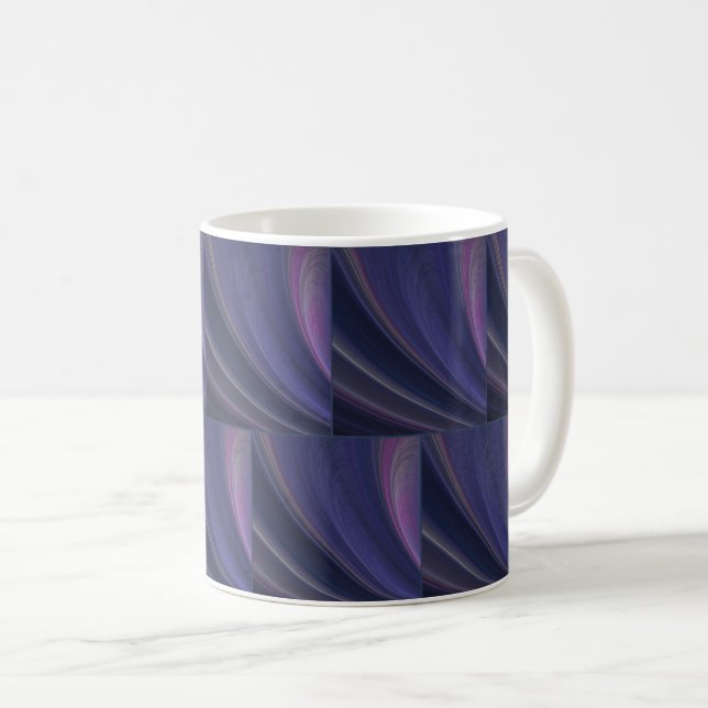 Purple Soft Sand Waves Coffee Mug (Front Right)