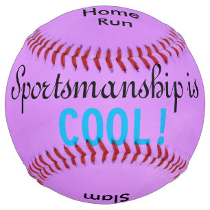 Purple Softball w/Text